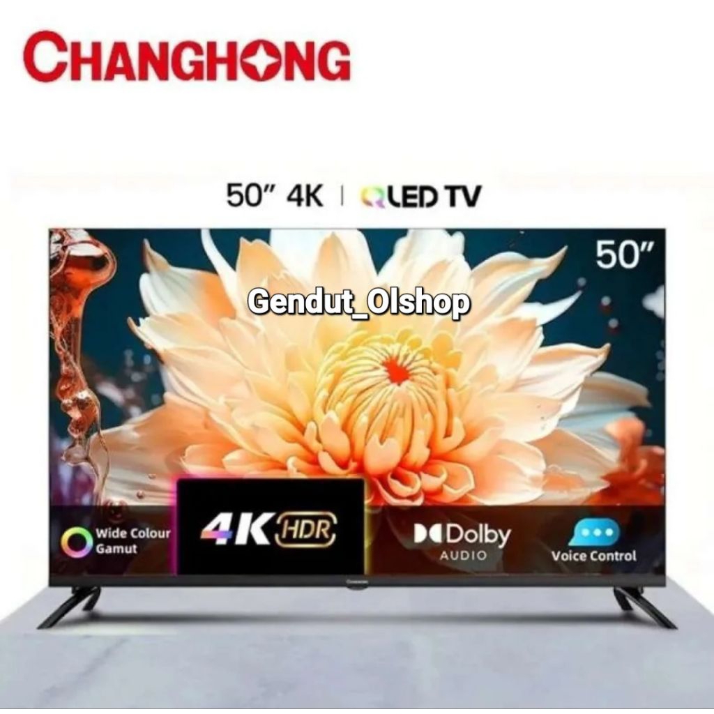 (Khusus Wilayah Kota Palembang)QLED tv 50 Inch Changhong Full HD Google TV L50QST1, Smart Android Ch