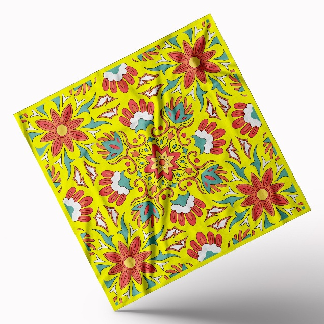 art.ink - slayer bandana motif korean japanes - slayer bandana scraf fasion skena - BUNGA KUNING