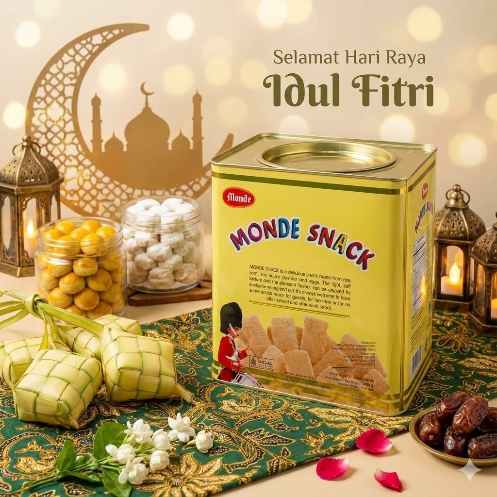 Monde Snack Gold kemasan kaleng 450 gram