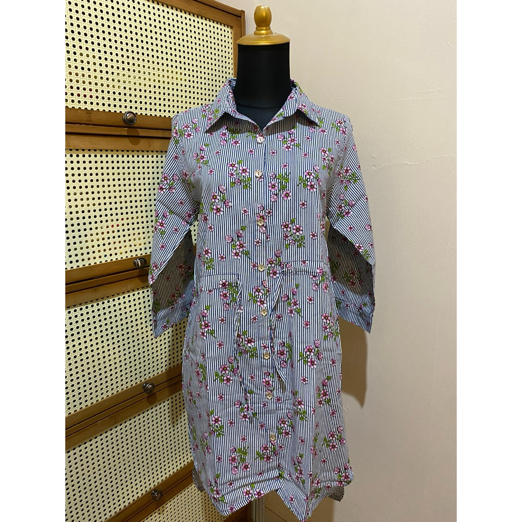Kemeja tunik bunga pl