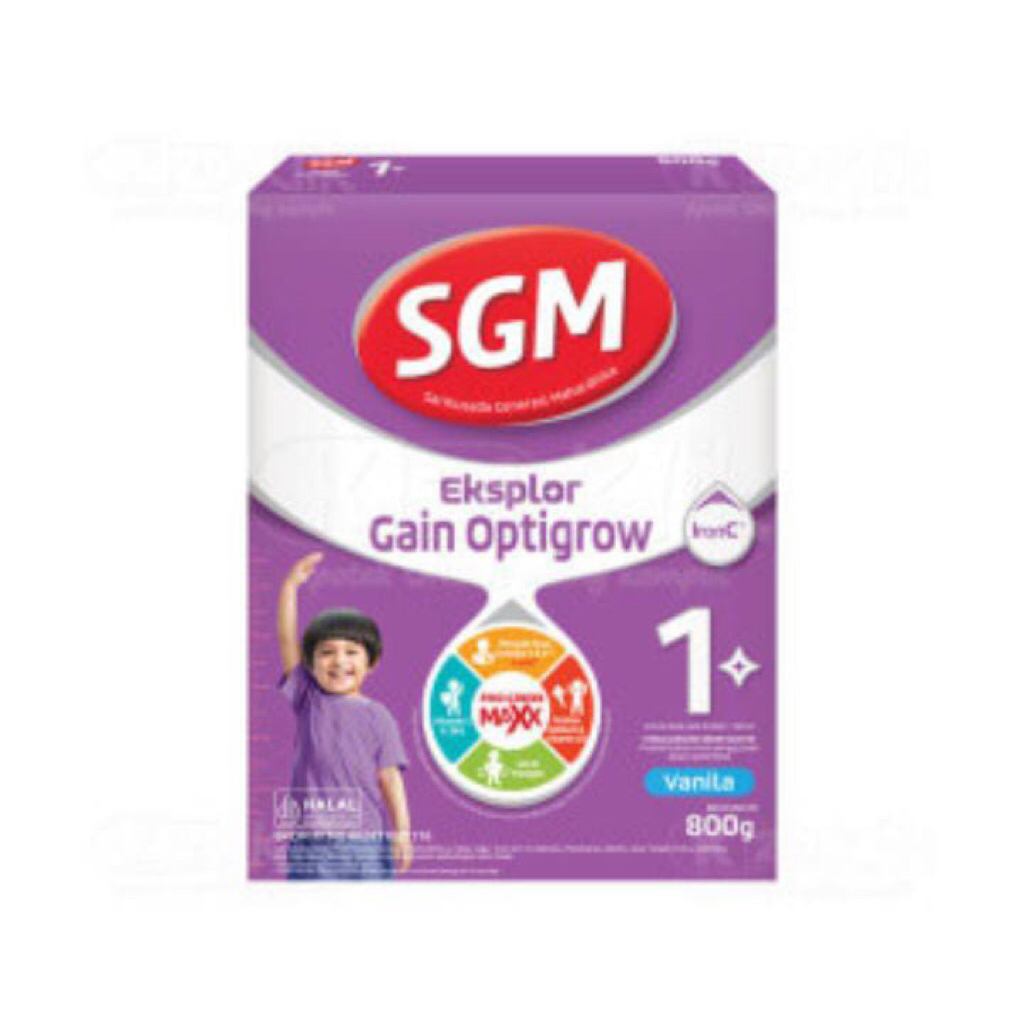 SGM Eksplor Gain Optigrow 1+ 800gr Susu Tinggi Kalori untuk Anak Usia 1-5 Tahun