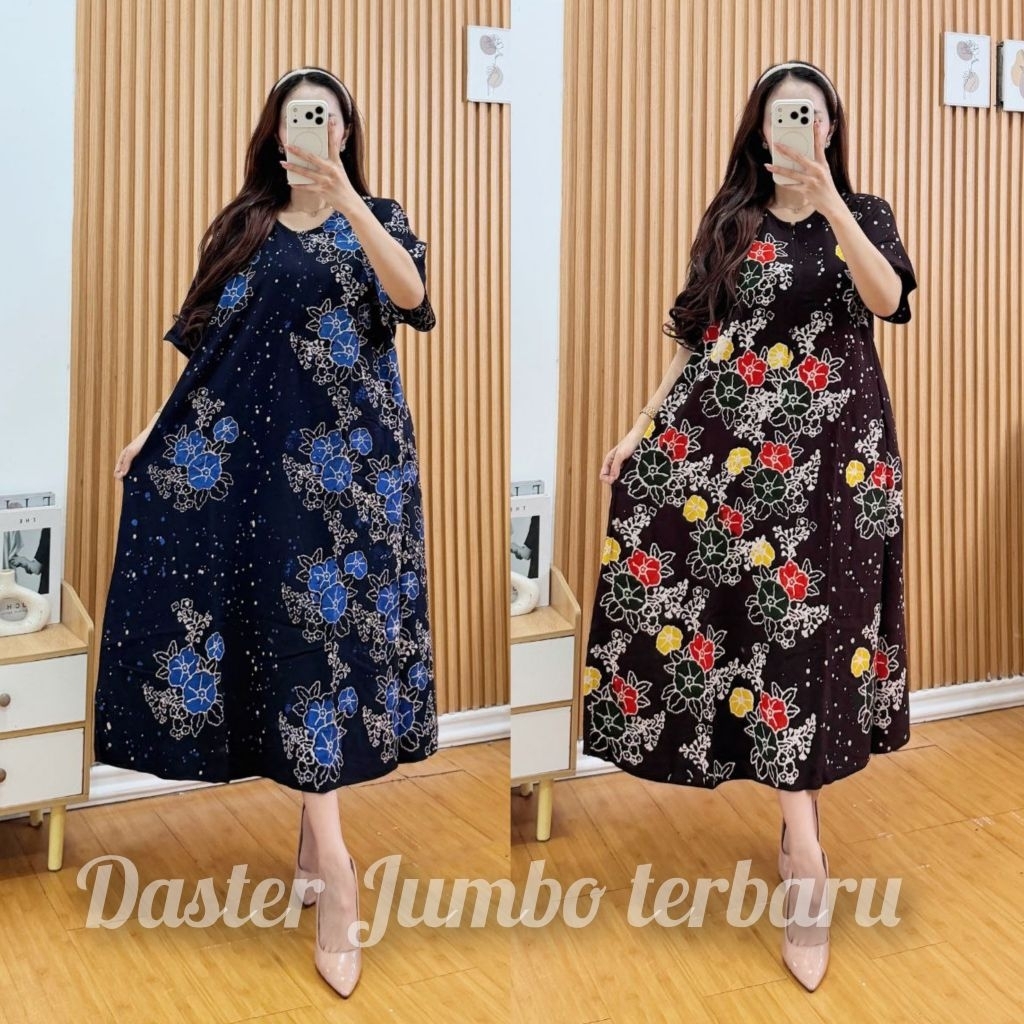 Termurah - Daster jumbo terbaru Twill Rayon super premium original Busui lengan pendek Batik kekinia