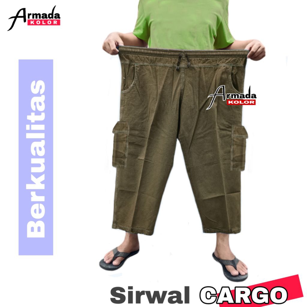 Celana Sirwal Pangsi Jumbo Cargo Bahan Semi Jeans Celana Sirwal Premium