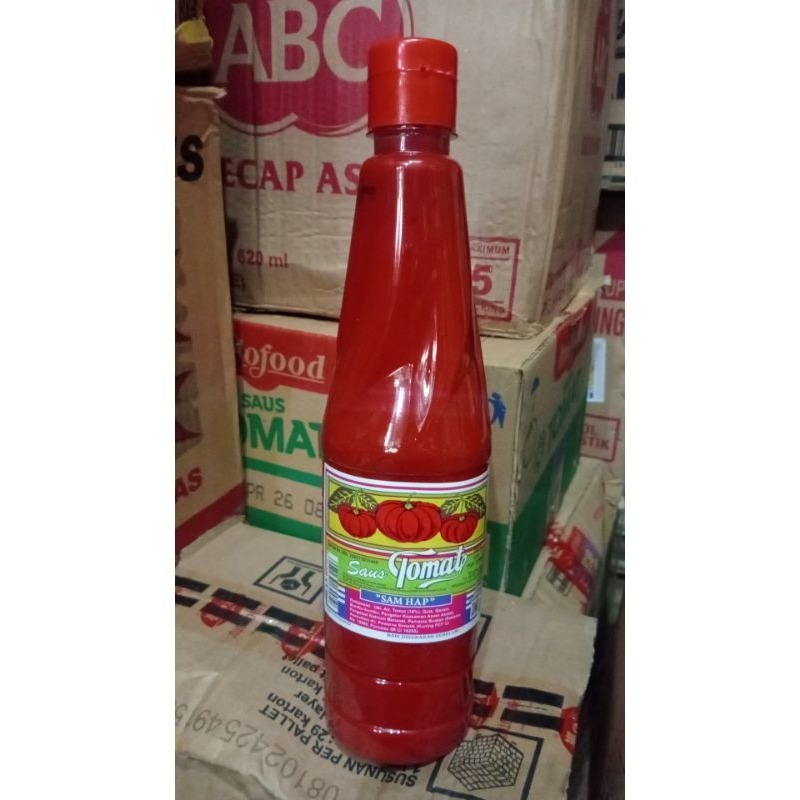Saus Tomat Botol 600 Ml ( Saus Cap 3 Tomat Sam Hap )