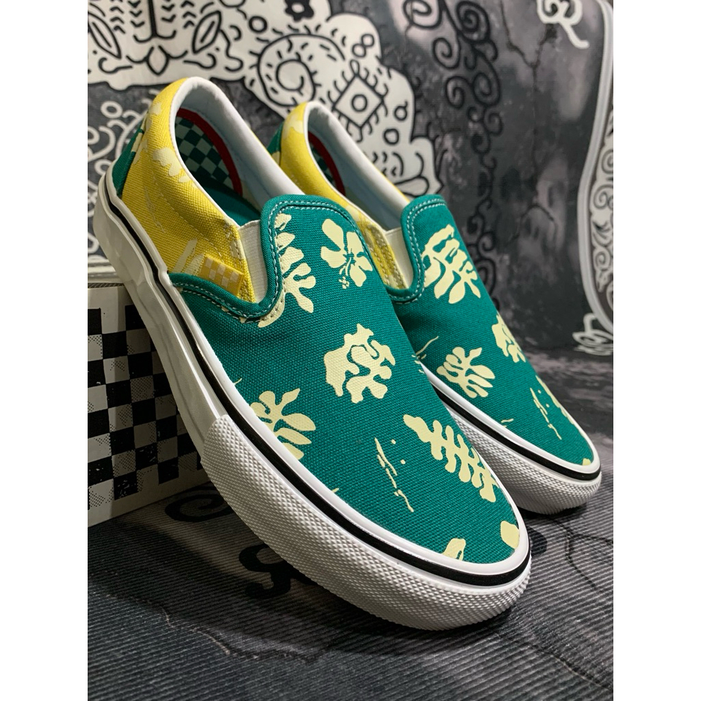Vans Skate Slip-On “Aloha Marine / Gold”
