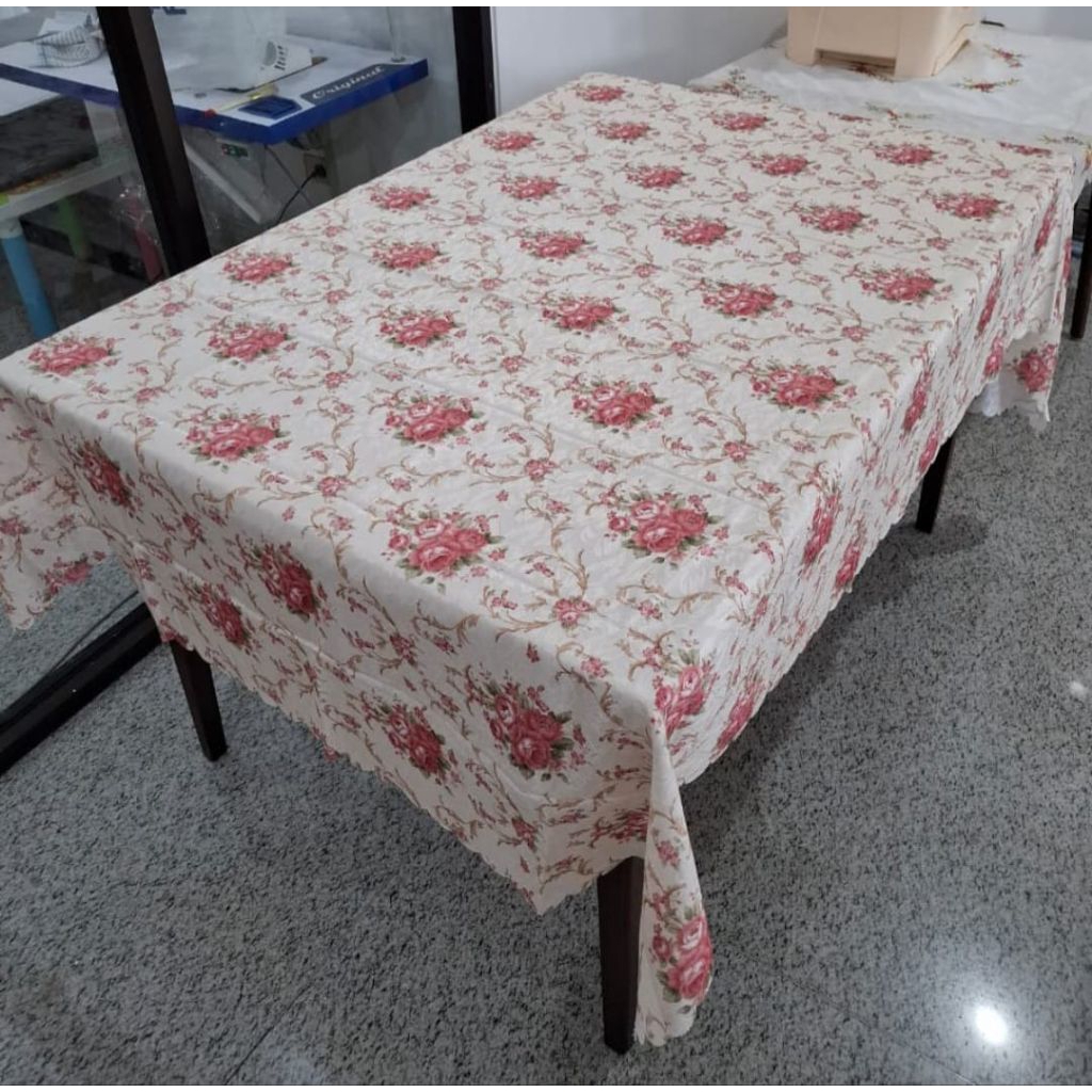 TAPLAK MEJA MAKAN UNTUK 68 KURSI BAHAN KAIN MOTIF SHABBY