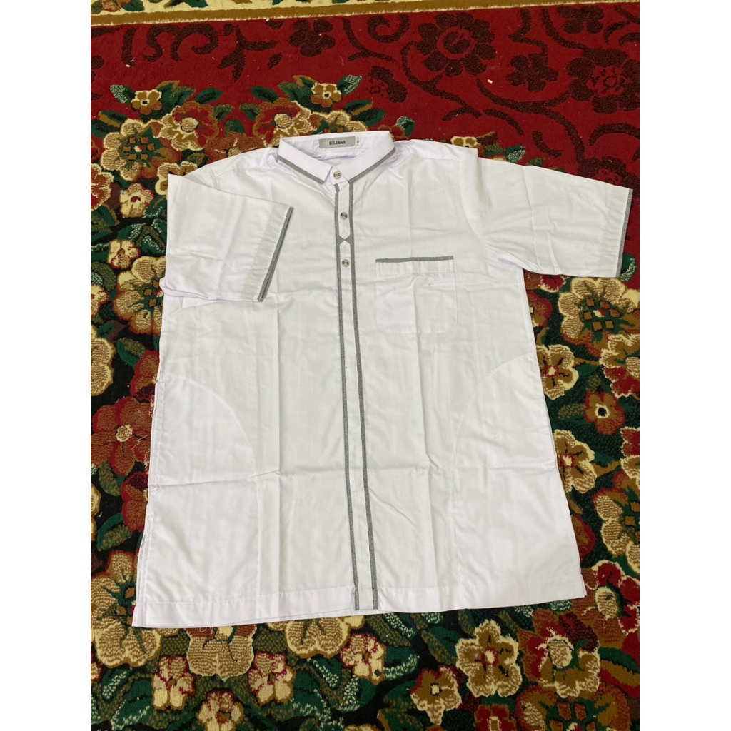 Baju koko haibah allebas / baju koko pria lengan pendek
