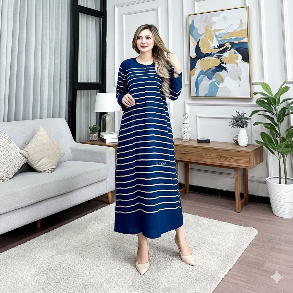 Homedress Batik Daster Arisa Rayon Busui LD 120 Lengan Panjang Tebal - Nyaman