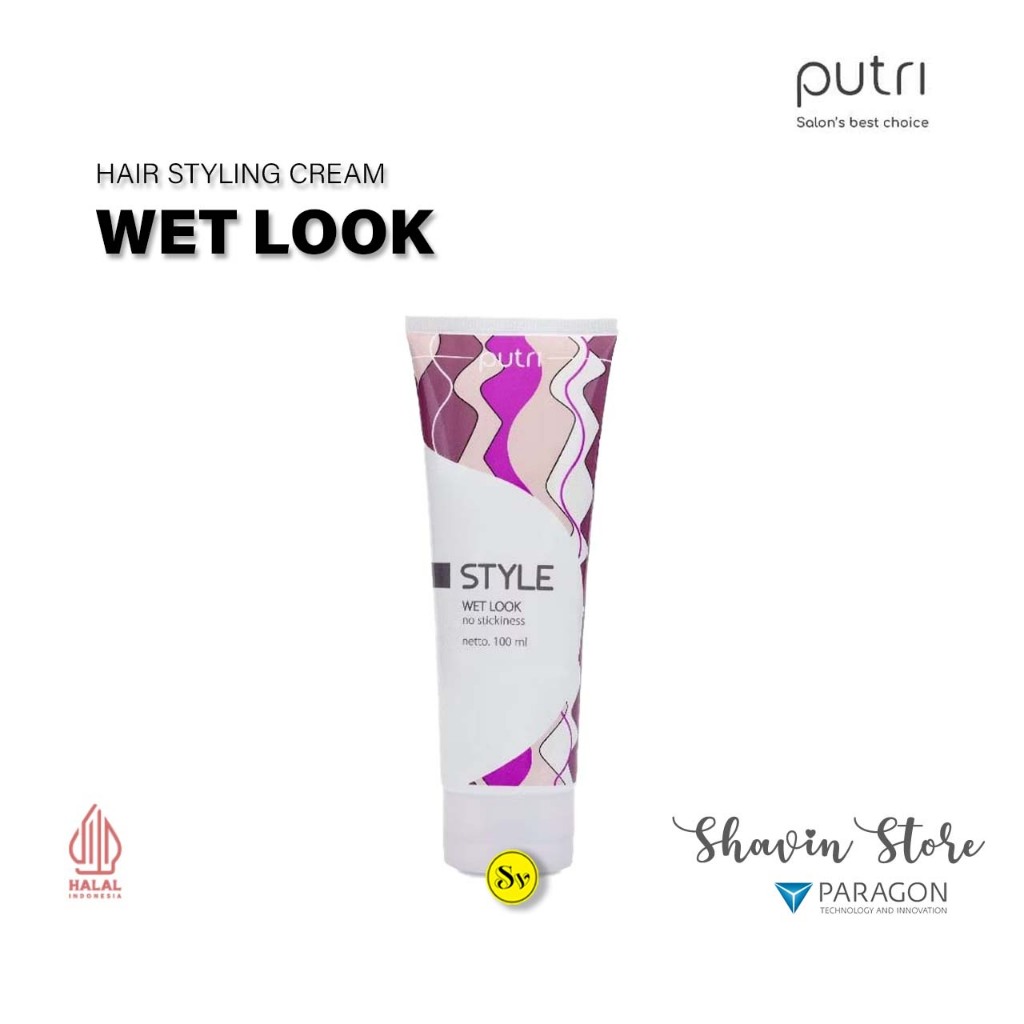 Putri Wet Look 100ml – Styling Gel Rambut Tahan Lama Wet Look Hair Gel Rambut Pria & Wanita