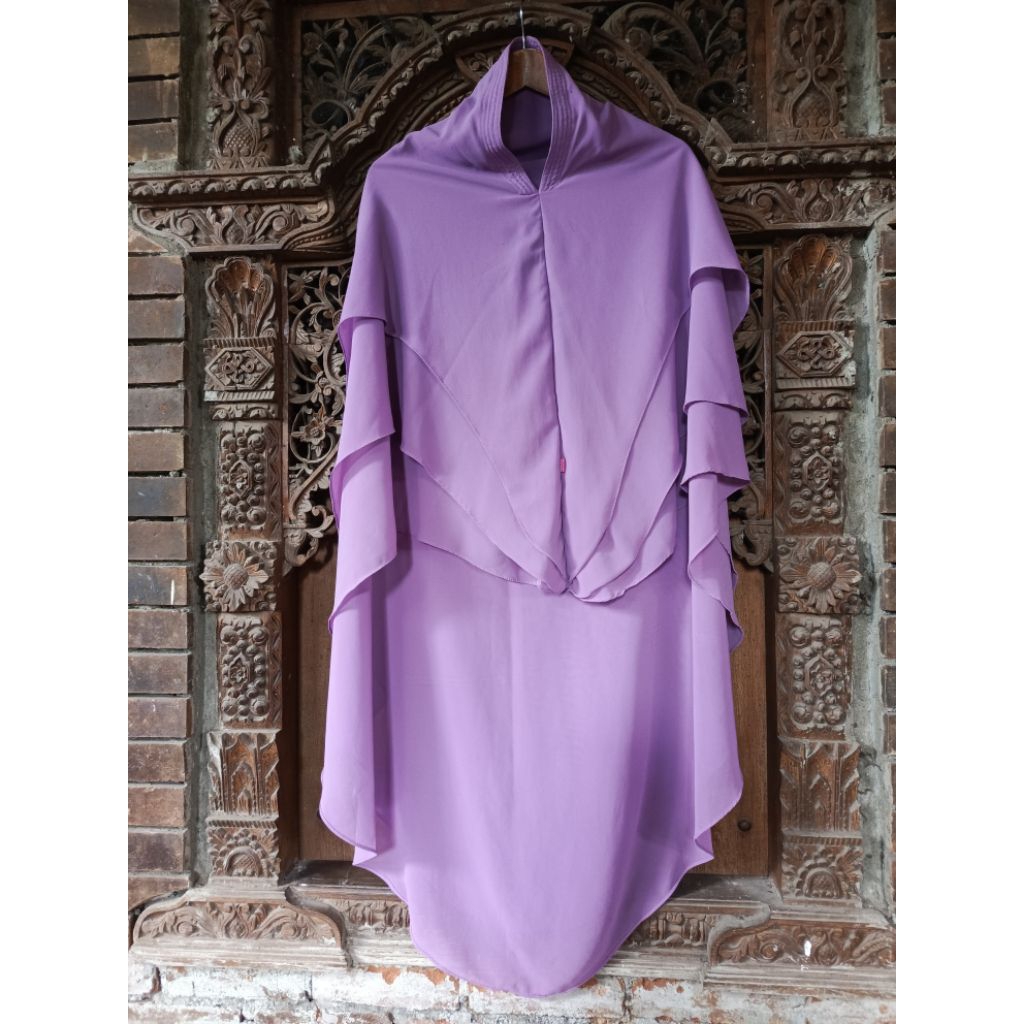 Khimar jumbo 3 layer ceruti premium pad antem(PL pribadi)