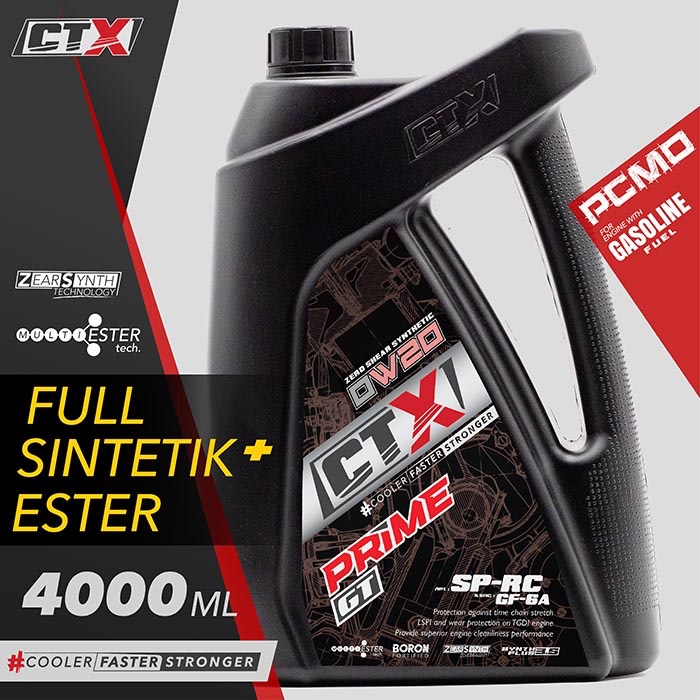 CTX Prime GT - Oli mobil (PCMO) Full Sintetik Ester - 0w20 5w30,40,50 (4L)