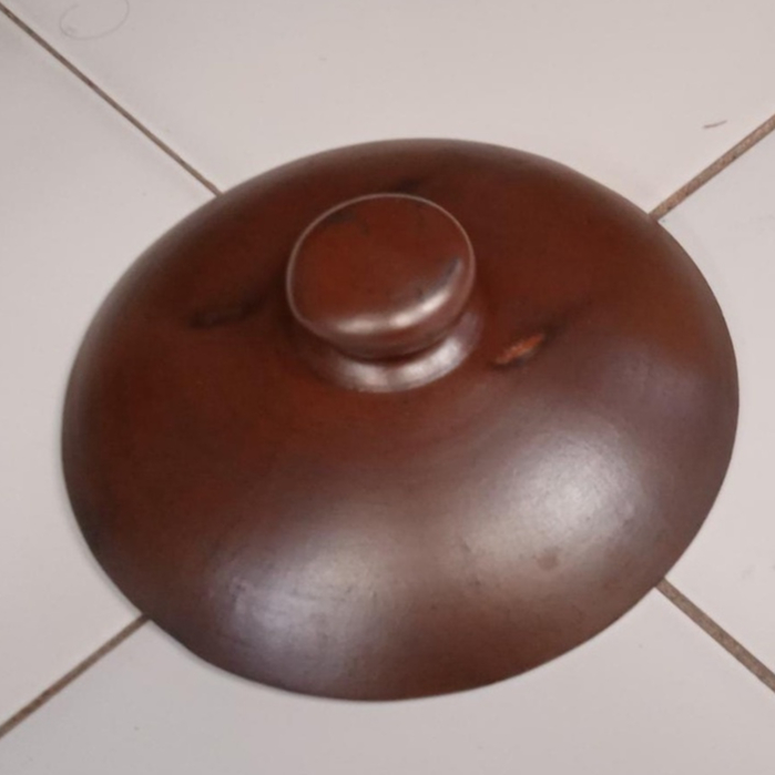Tutup Panci Gerabah 17 cm | Tutup Kuali Gerabah | Tutup Wajan Tanah Liat