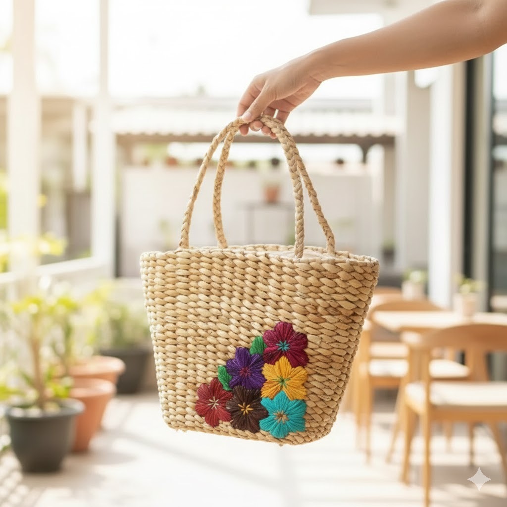 Tas enceng tali ember sulam