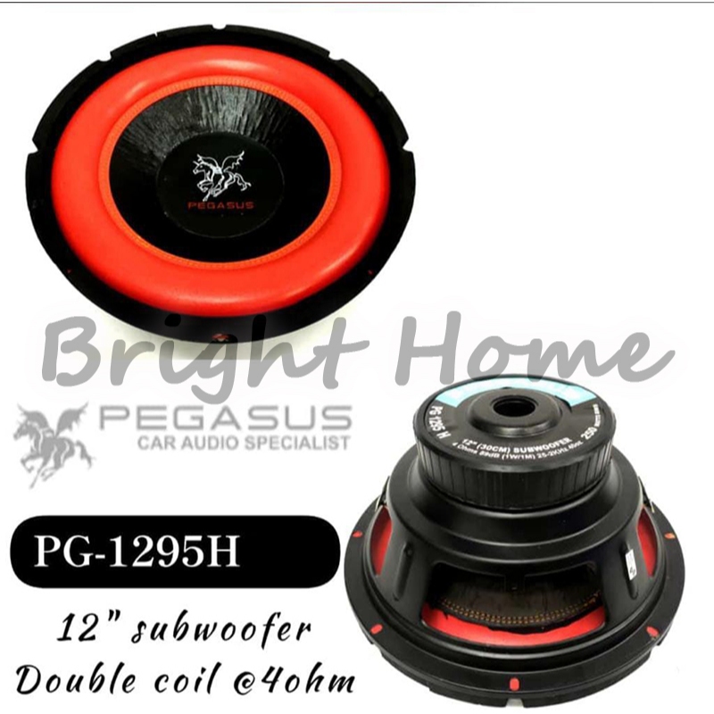 PEGASUS PG1295H PG-1295H Subwoofer Speaker Audio Mobil Double Coil 12 Inch 500 Watt