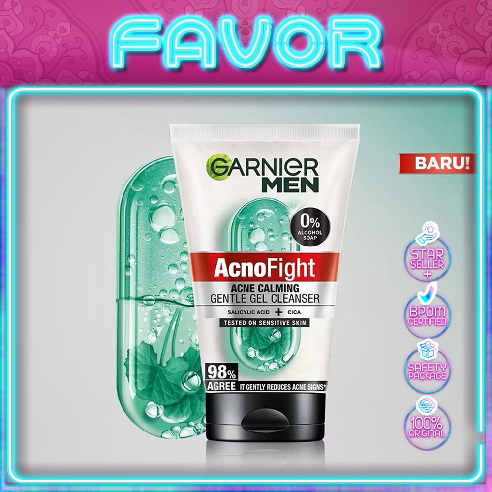 Garnier Men Acno Fight Acne Calming Gentle Gel Cleanser 100ml