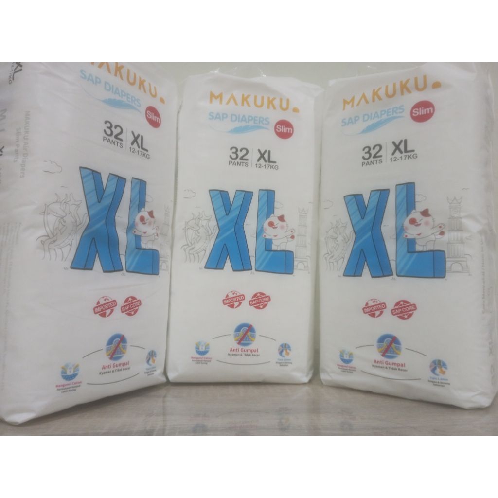 makuku Diapers slim pants xl 32