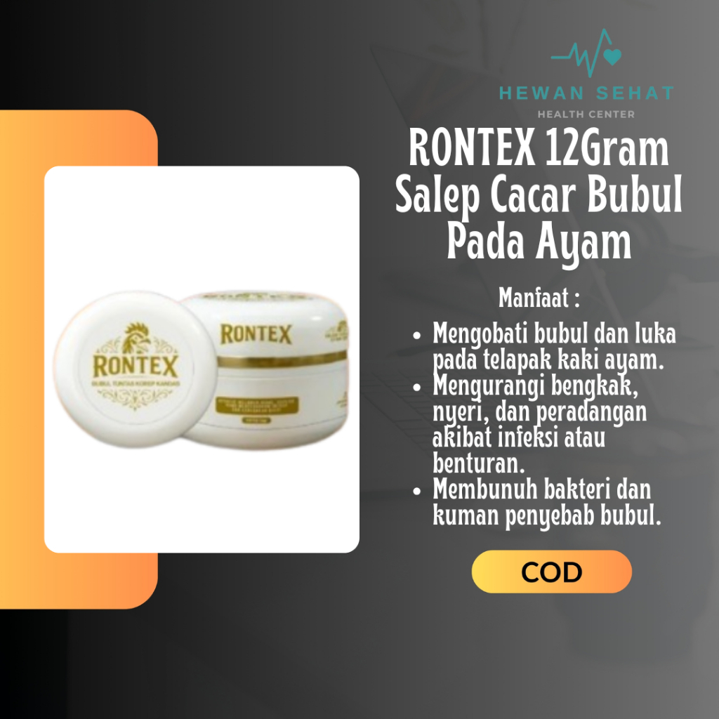 RONTEX OBAT BUBUL AYAM BANGKOK ADUAN AMPUH MENYEMBUHKAN BUBULAN PADA KAKI AYAM