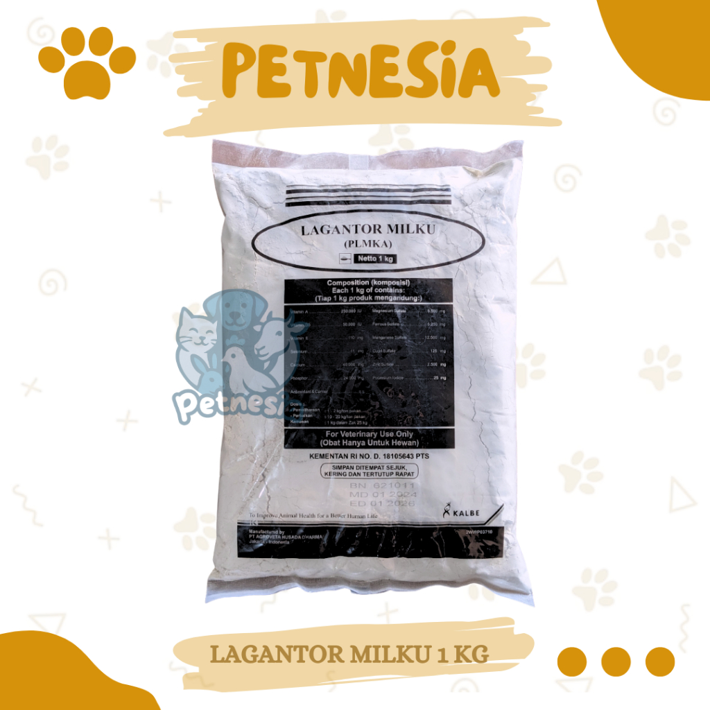 LAGANTOR MILKU 1 KG - Mineral Premix Untuk Penggemukan Dan Sapi Perah
