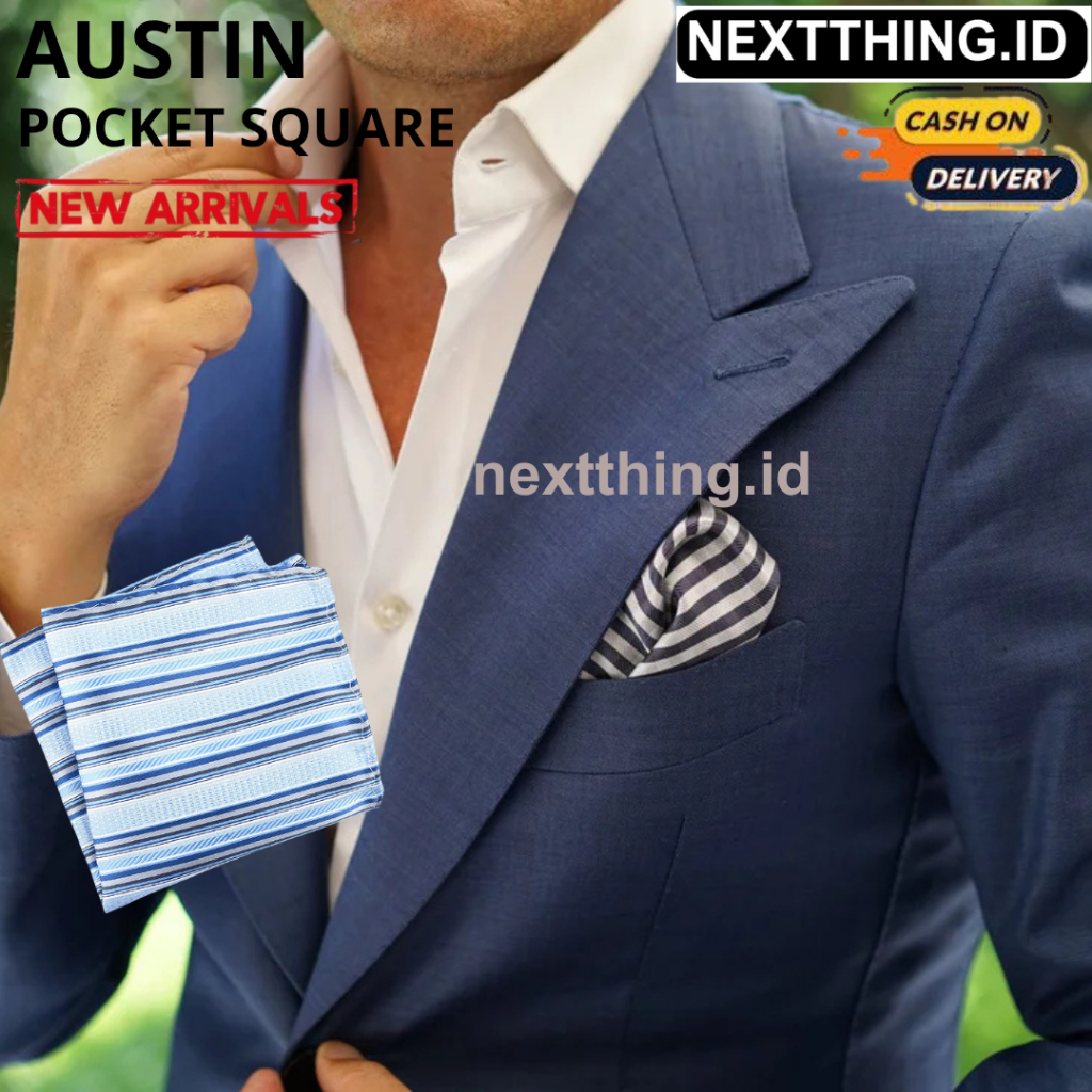 NEXTTHING.ID - AUSTIN POCKET SQUARE sapu tangan saku sapu tangan kantong sapu tangan jas
