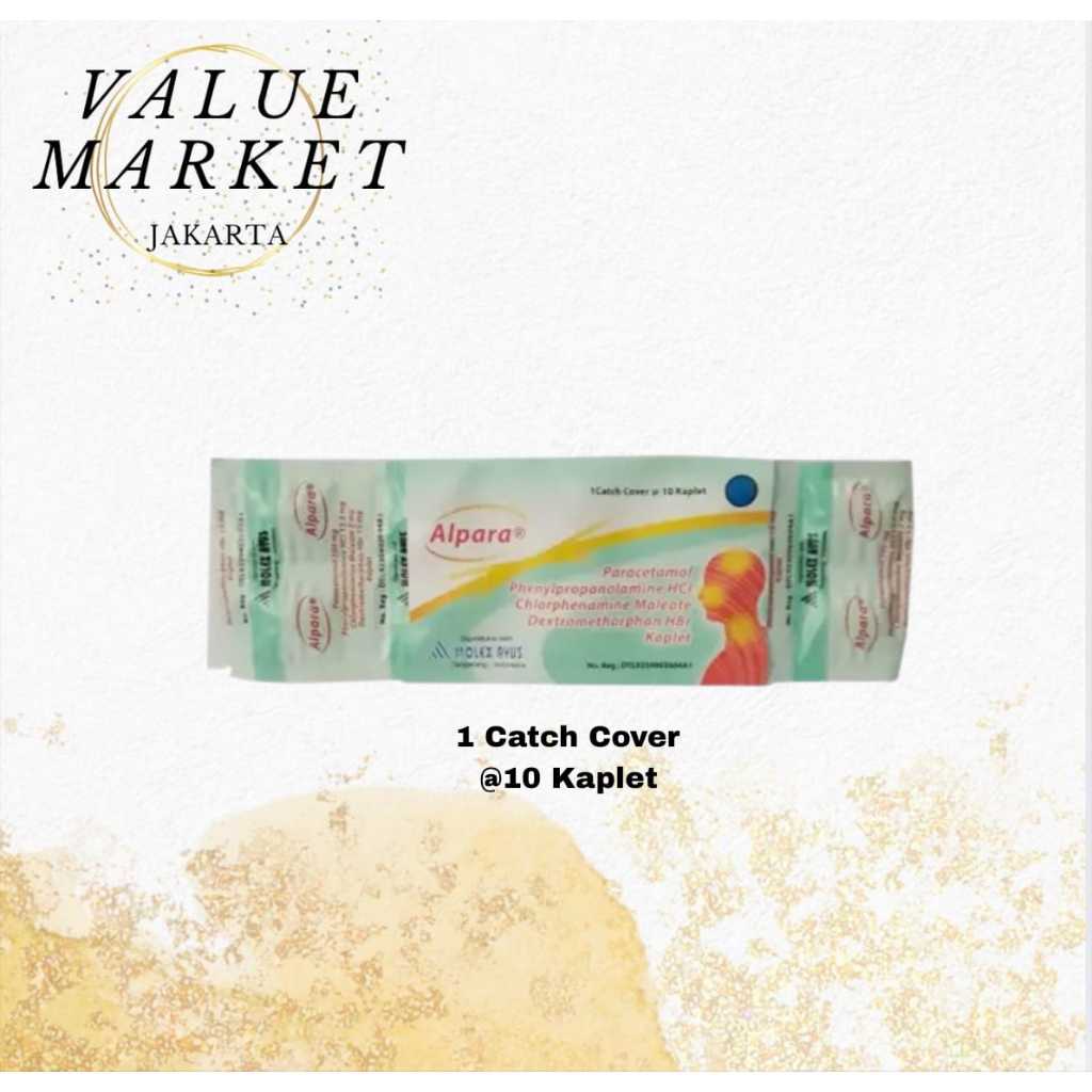 Alpara Paracetamol Kaplet - 1 Strip @ 10 Kaplet