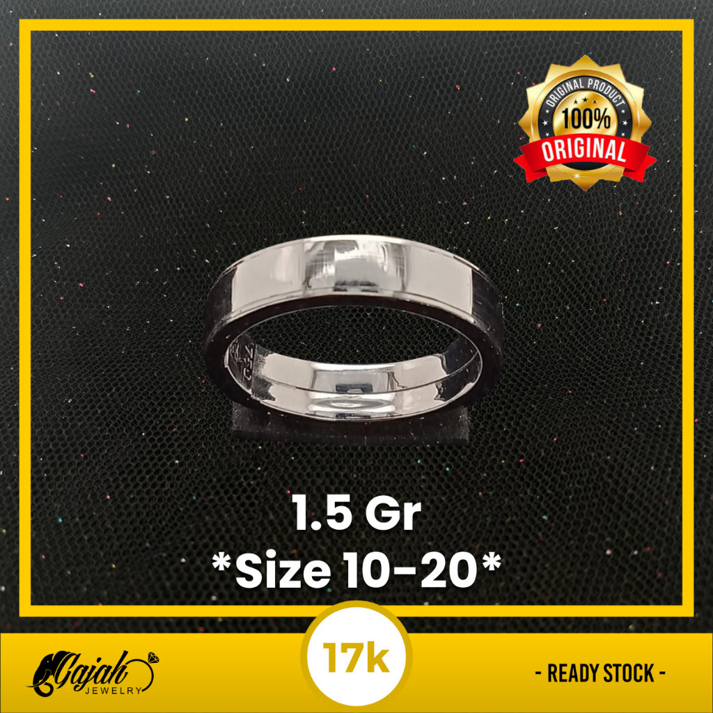 Cincin Kawin Emas 17K - Toko Emas Gajah - 1.5 Gram