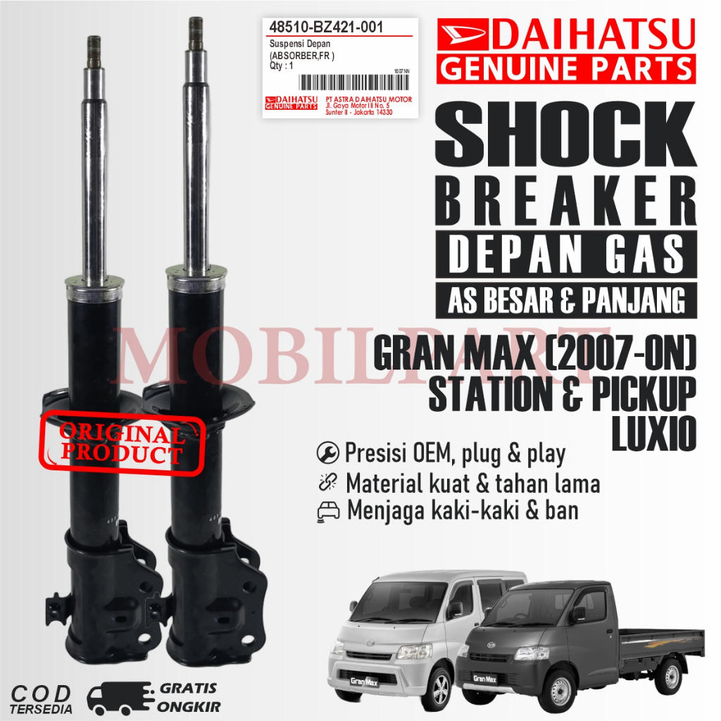 Shockbreaker Depan Gas As Panjang dan Besar Gran Max Station Ori / Gran Max Pickup Pick UP / luxio /