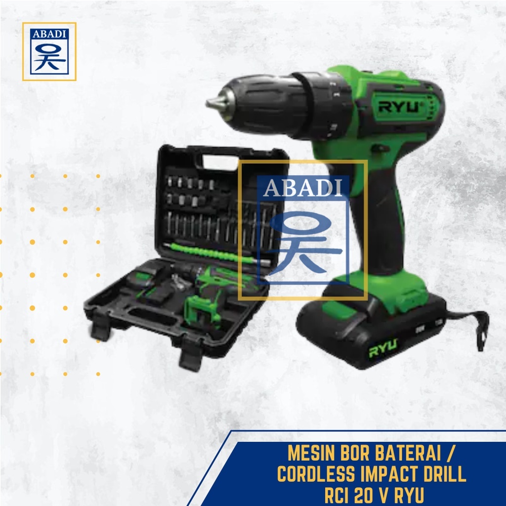 MESIN BOR BATERAI / CORDLESS IMPACT DRILL RCI 20 V RYU