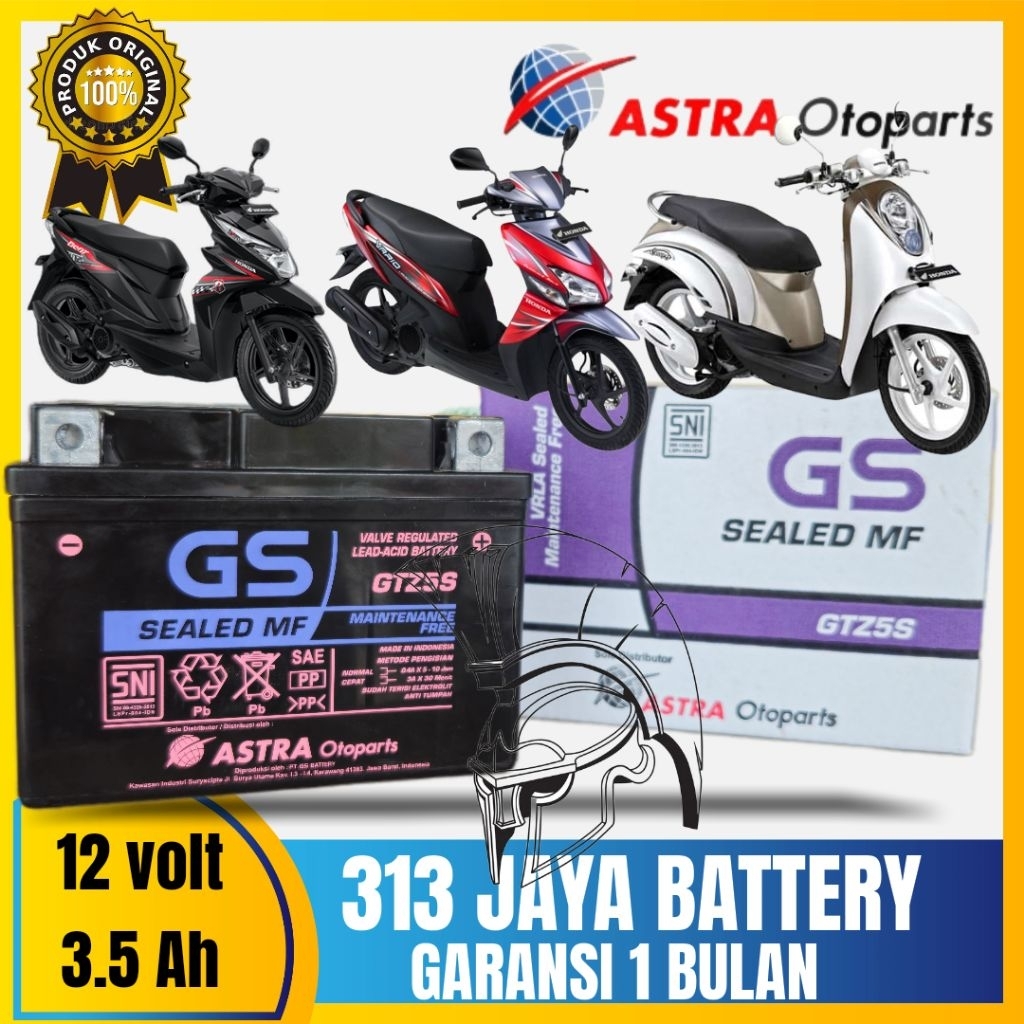 AKI GS ASTRA GTZ5S HONDA , VARIO 110 CW , BEAT eSP CBS , SCOOPY , BEAT KARBU, SCOOPY KARBU , BEAT Fi