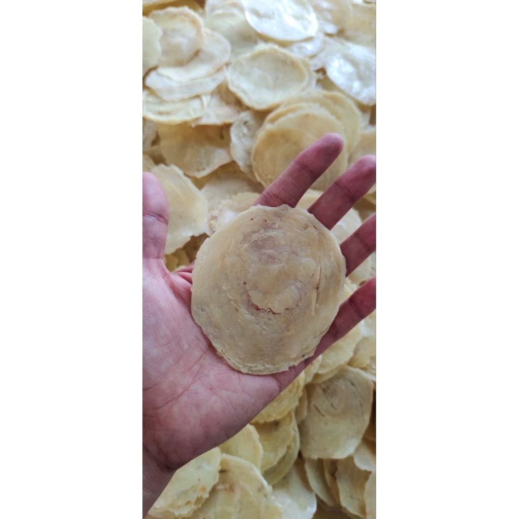 Grilshop7 [1 Kg] Emping Besar Tipis/Emping Melinjo Per 4-5 Biji Melinjo/Emping Melinjo Mentah