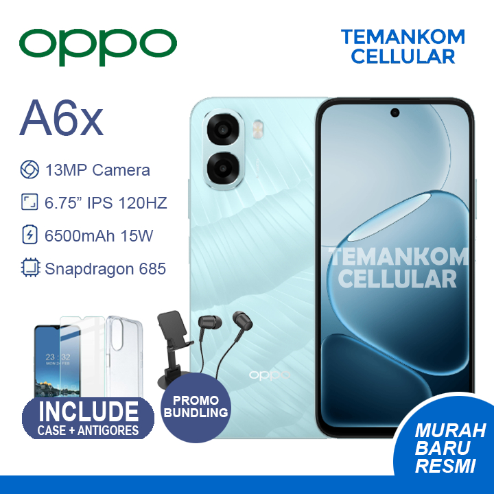 Oppo A6X 12GB RAM baru 6/128 6+6 extend RAM 6GB 128GB A6 X Military Grade kuat GARANSI RESMI