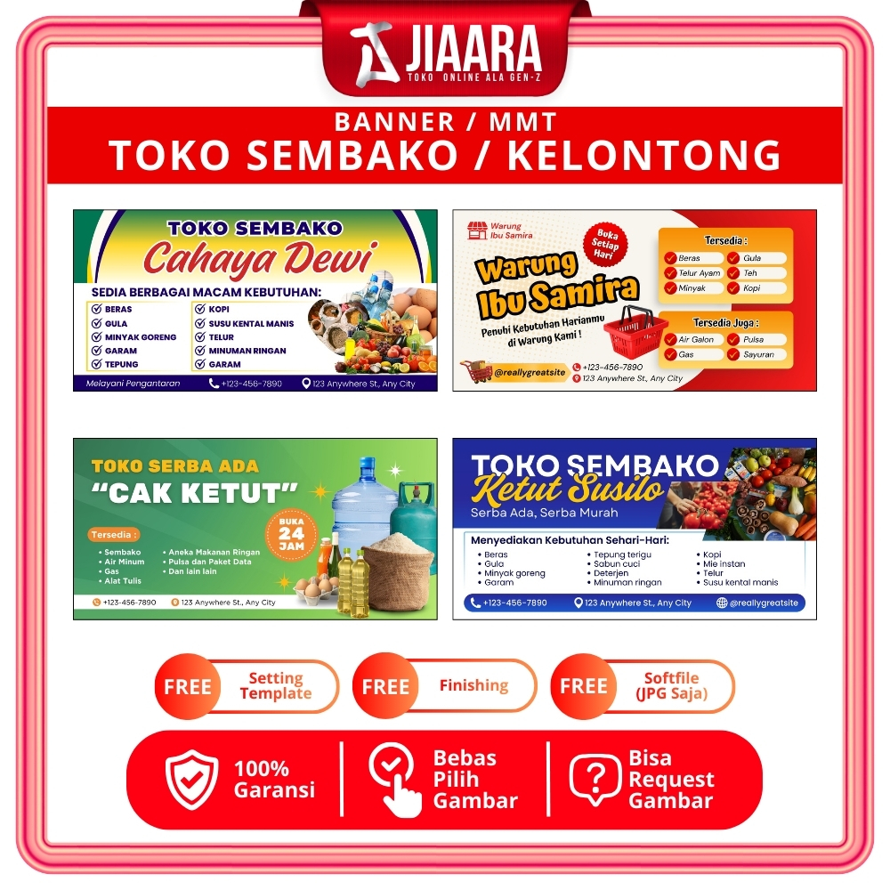 [JIAARA] Banner Toko Sembako / Toko Kelontong