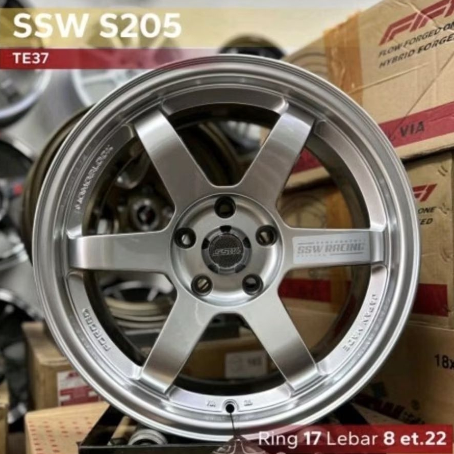 velg mobil r17 TE37 ORIGINAL SSW LEBAR 8 ET 22 velg ring 17 reborn zenix venturer
