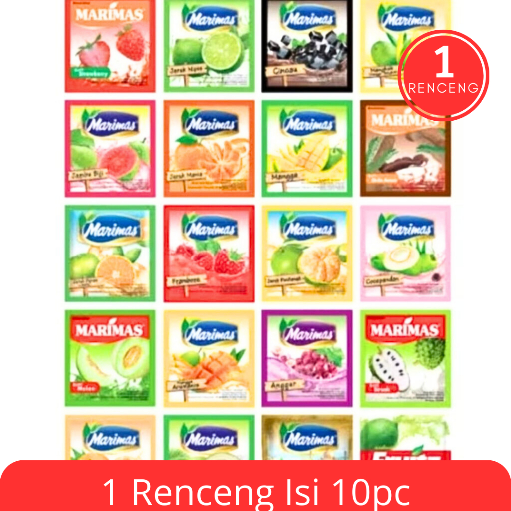 Marimas Minuman Serbuk Rasa Buah 6gr Isi 10pcs | Minuman Serbuk Segar dengan Aneka Rasa Buah Pilihan