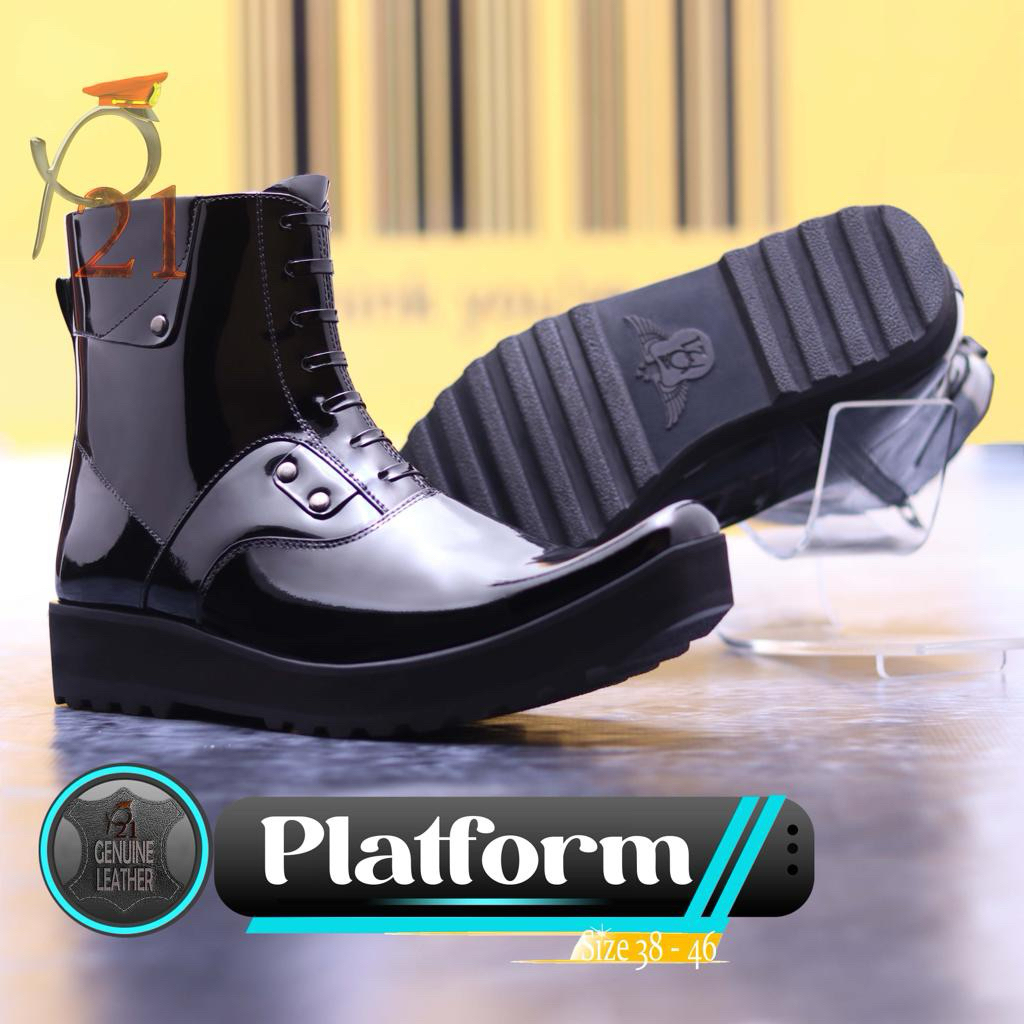 Sepatu P21-Sepatu Pdh Polisi Platform/ Sepatu Pdh Polisi/ Sepatu Kantor Pria
