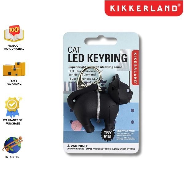 Kikkerland - Keychain Cat Led