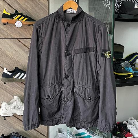 GARMENT DYED CRINKLE NYLON BLACK