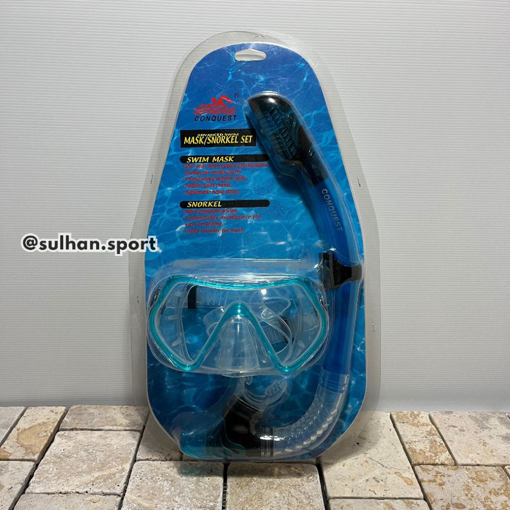 Sulhan Sport - CONQUEST -  Snorkeling Kacamata Renang Selam Snorkeling Set - Advanced Swim Mask - Sn