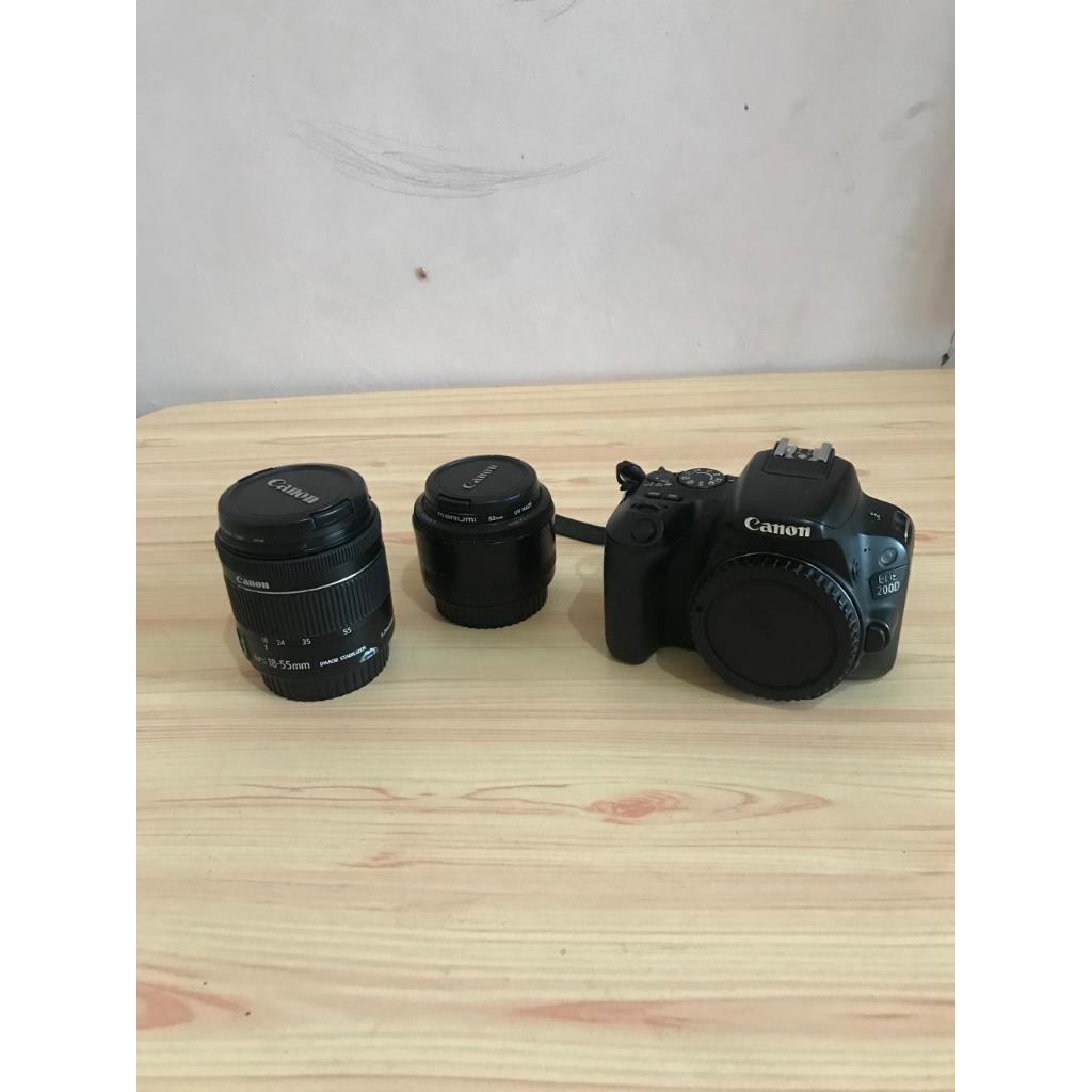 Canon 200D Kit 18-55 IS STM Second Mulus Wifi LCD Touchscreen