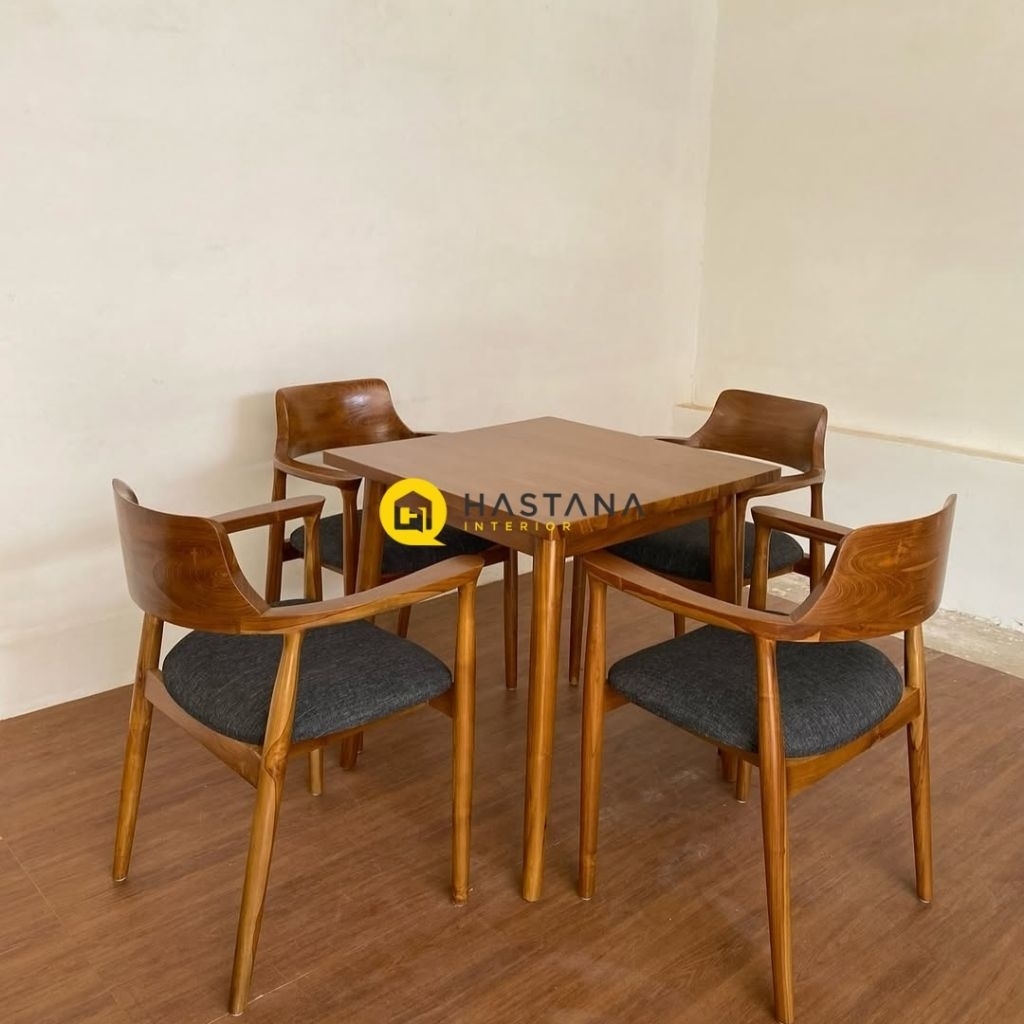 meja makan 4 kursi , meja makan minimalis , meja makan kayu jati , meja kusi cafe