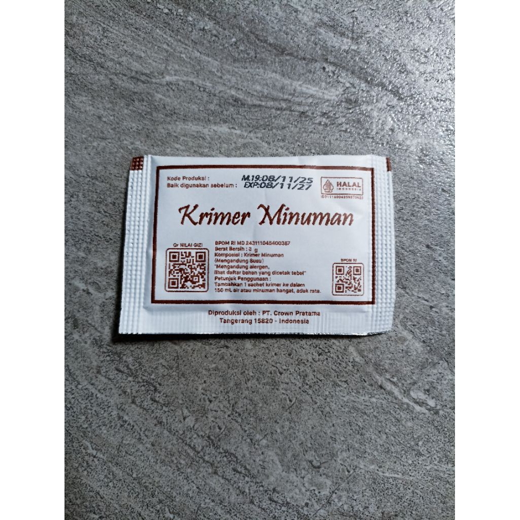 Krimer sachet/ Creamer non dairy/ Krimer hotel polos/ krimer non susu