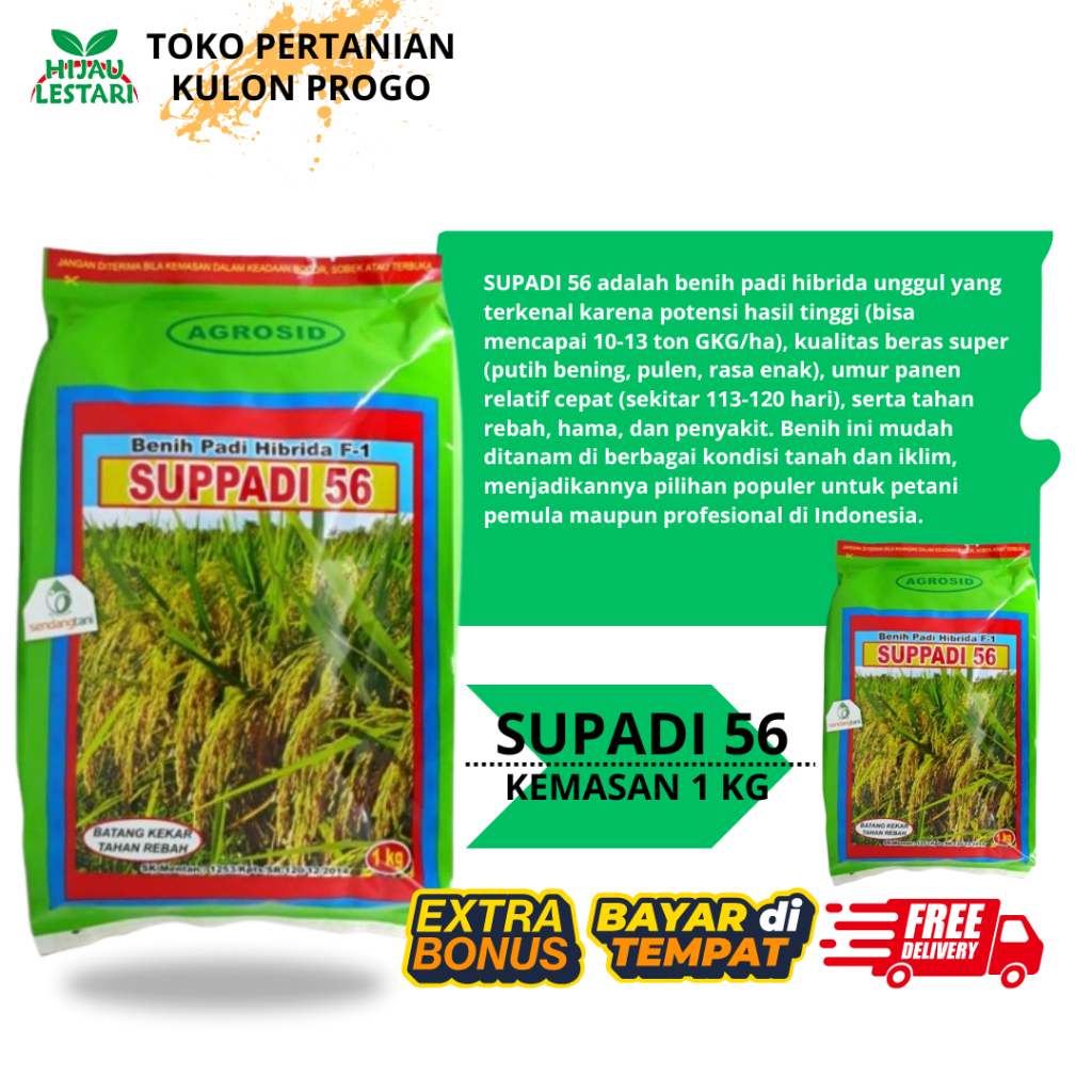 Benih Padi Supadi SUPPADI 56 Hibrida F1 Original Agrosid