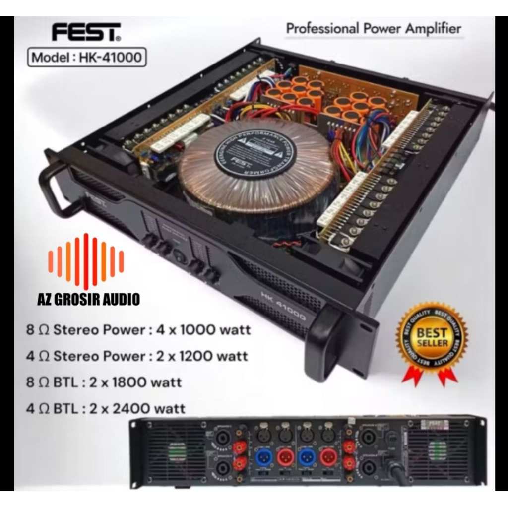 Power amplifier fest HK41000 power fest hk41000 power 4 Chanel 1000 wat