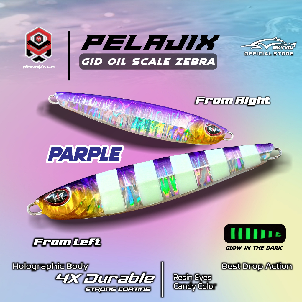 Mongkalo Pelajix Minyak GID-Zebra noMotif Candy 10 Ungu