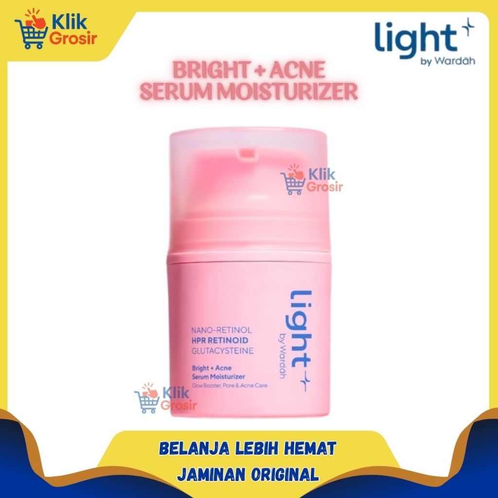WARDAH Light+ HPR Retinoid Serum Moisturizer – Moisturizer Retinoid untuk Jerawat & Bekas Jerawat