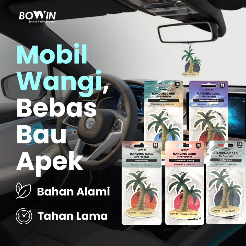 Bowin Aromatherapy - Pewangi Ruangan & Mobil (Parfum Gantung, Pengharum Alami)
