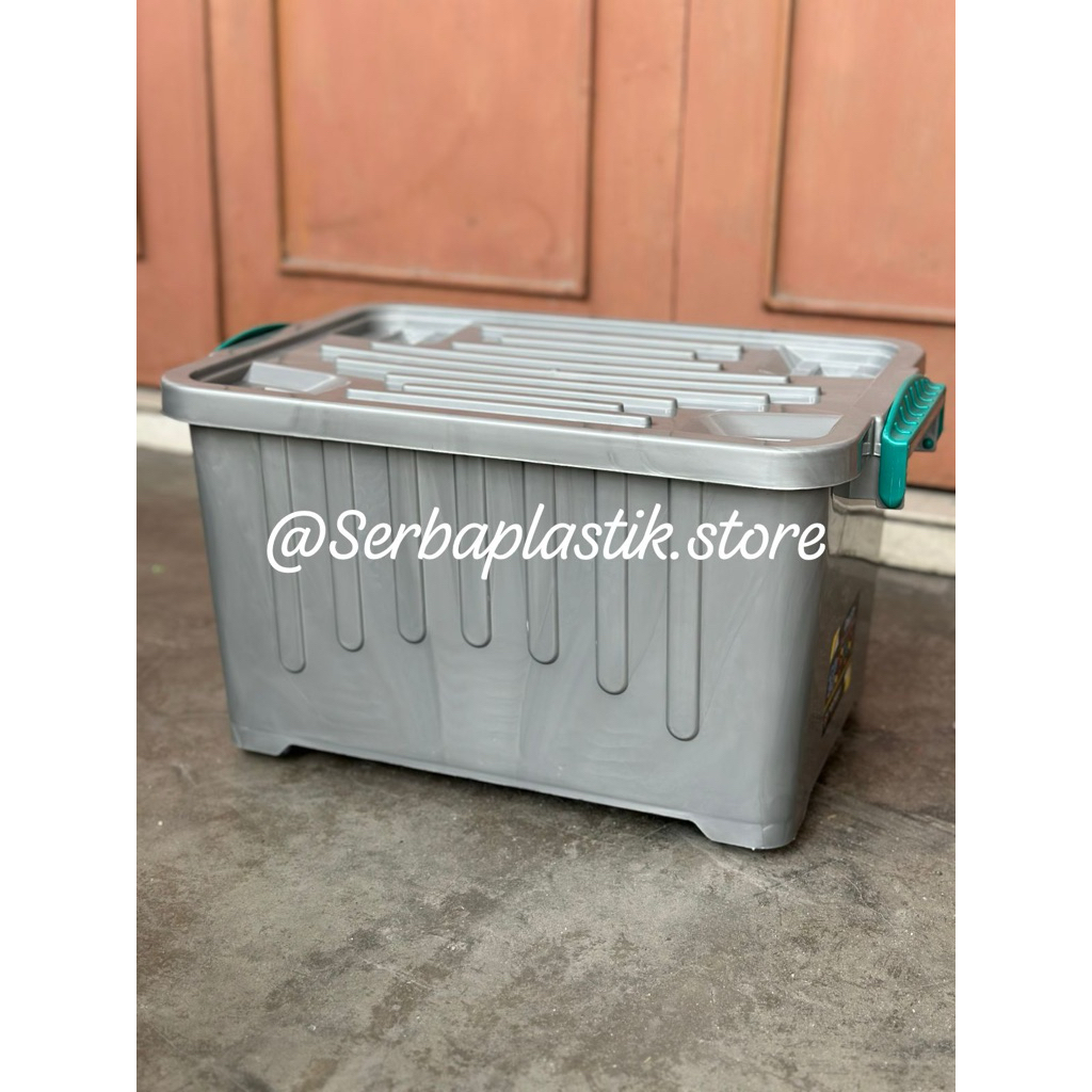 Container box kecil 30L 30liter container anak / container box warna pastel plastik tebal roda / kon