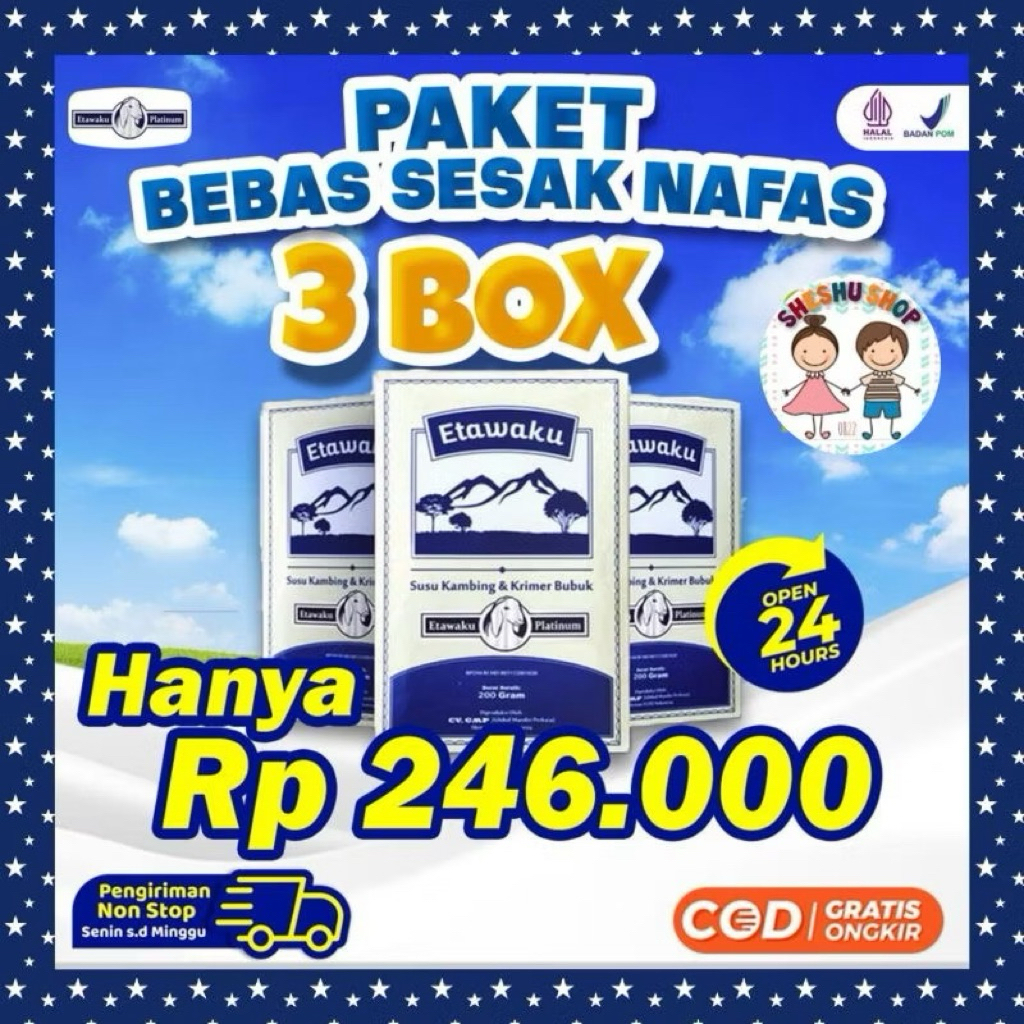 Ready Medan Etawaku Platinum Original Susu Kambing Etawa Krimer atasi masalah pernapasan