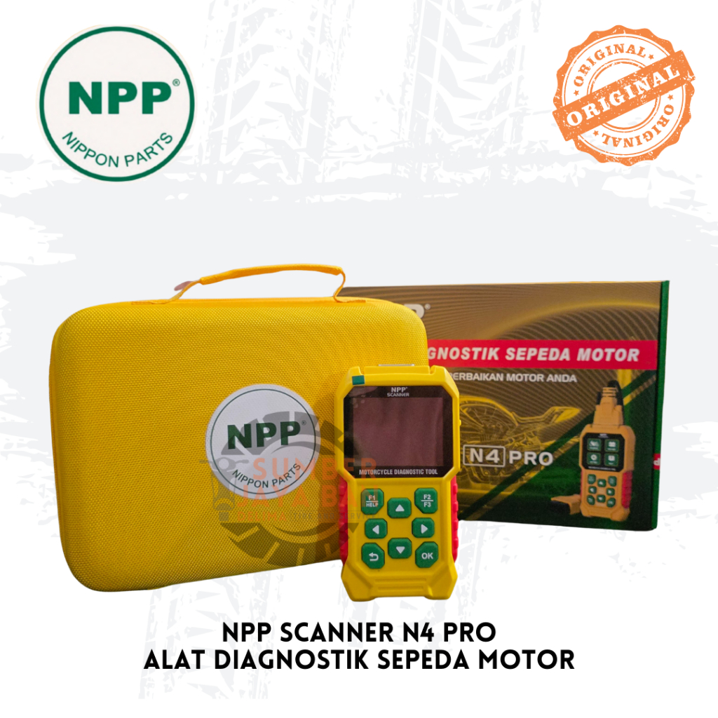 NPP Scanner N4 Pro Alat Diagnostik Sepeda Motor Seken Skener ECU ECM Injektor DLL Motor Komplit 1 Se