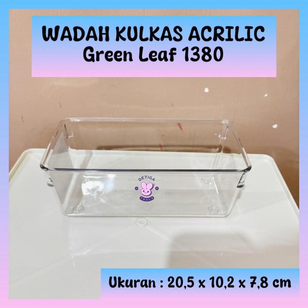 GREEN LEAF 1380 / Kotak Penyimpanan Kulkas / Wadah Serbaguna Acrilic