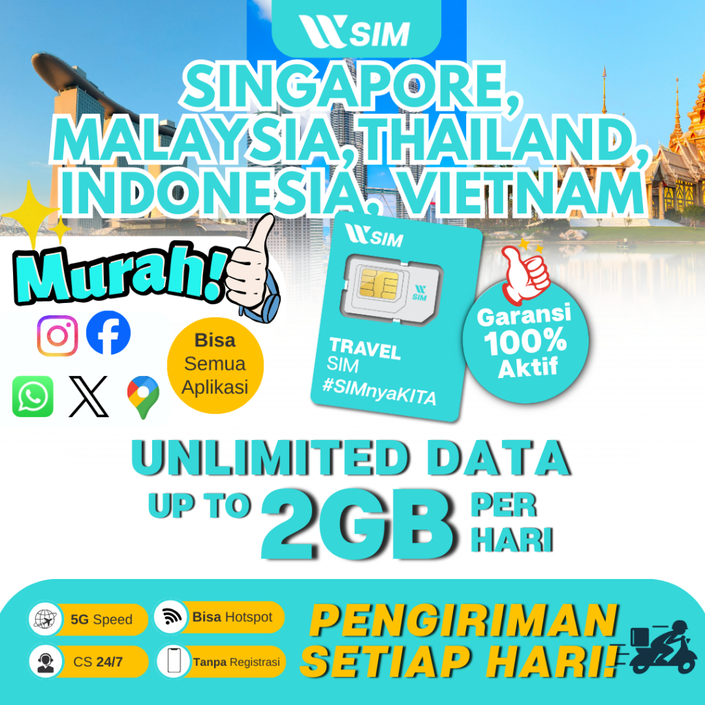 SIM Card Singapore Malaysia Thailand Vietnam Indonesia Unlimited Data Internet Roaming | SIM Card Un